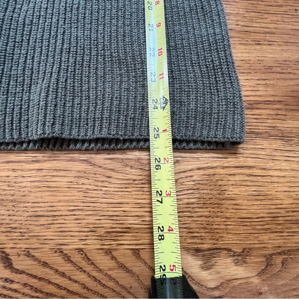 ⭐️ BP Nordstrom Olive Army Green Ruffle Open Elbow Crewneck Sweater SMALL